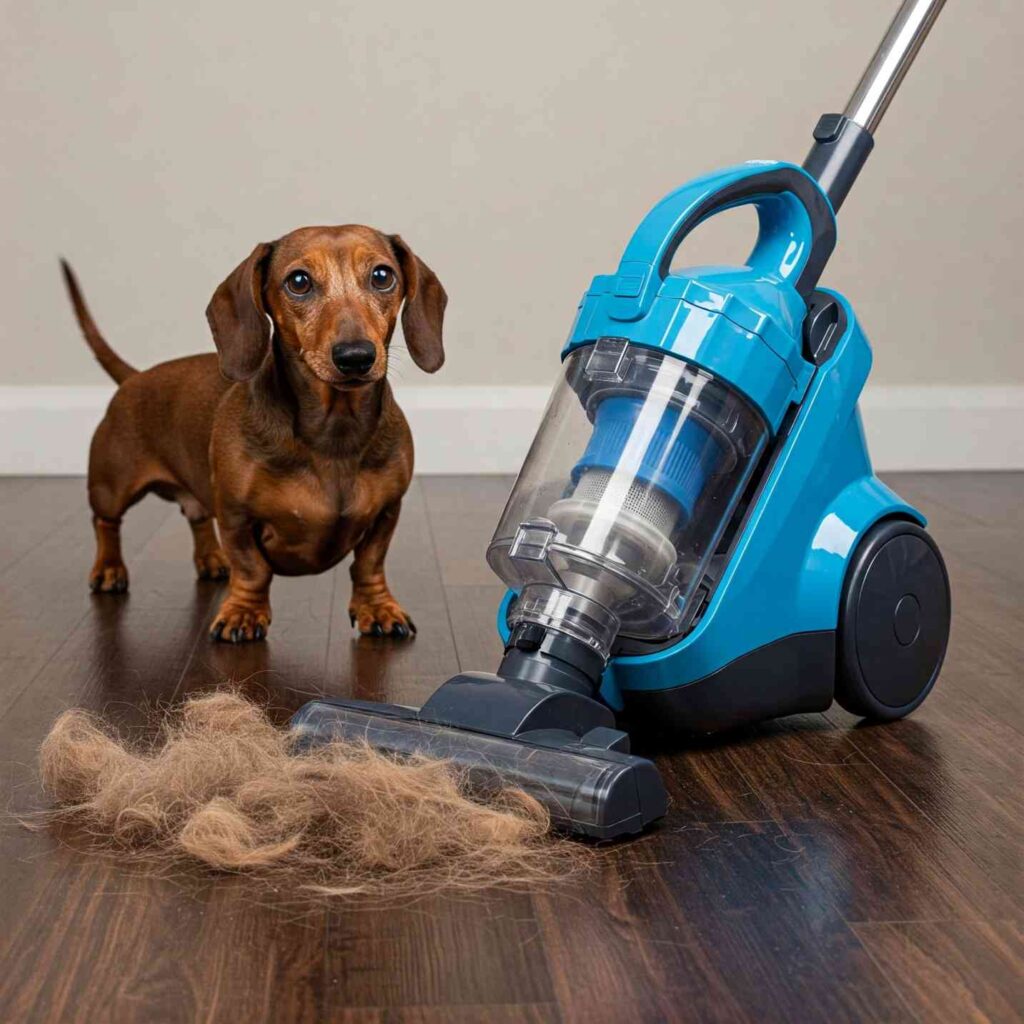 vacuum-cleaning-dachshund-shedding
